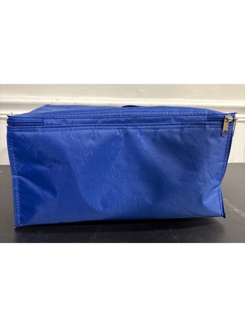 3 Nesting Blue Insulated Lunch Bags With Zipper Closure & Floral Mesh Pocket - Picture 5 of 14